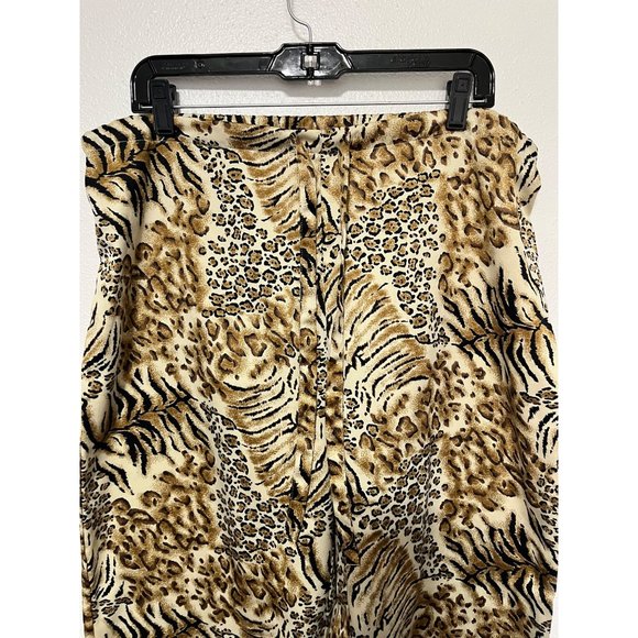 Amelias Collection 2 Pc Pantset Loungewear Leopard print Brown Tones Womans Size - Picture 8 of 8